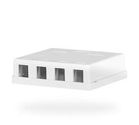 EFB-Elektronik - Caja de conexiones Keystone - Compatible con red, multimedia y TV/SAT - 4 puertos - blanco