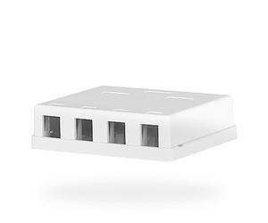 EFB-Elektronik - Caja de conexiones Keystone - Compatible con red, multimedia y TV/SAT - 4 puertos - blanco
