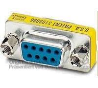 EFB Elektronik D-Sub 9 F/F D-Sub 9-Pin Metálico, Amarillo - Adaptador para Cable (D-Sub 9-Pin, D-Sub 9-Pin, Female Connector/Female Connector, Metálico, Amarillo)