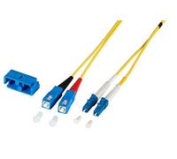 EFB-Elektronik Duplex Jumper LC-SC 9/125, OS2, LSZH, Yellow, 2.0 mm, 10 m
