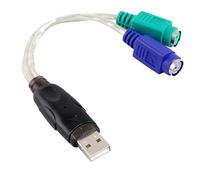 EFB-Elektronik EBUSB451 Adaptador de Cable USB A 2 x PS/2 Negro, Verde, Púrpura, Blanco - Adaptador para Cable (USB A, 2 x PS/2, Male Connector/Female Connector, 0,2 m, Negro, Verde, Púrpura, Blanco)