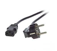 EFB Elektronik EK504.0,75 - Cable (0,75 m, Male connector / Female connector, Enchufe tipo E+F, C13 acoplador, Negro)