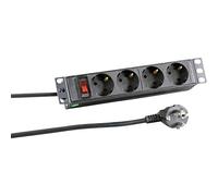 EFB-Elektronik EK631DE.11 - Regleta para Armario de Red (Incluye 2 Soportes de Metal para 10 Unidades)