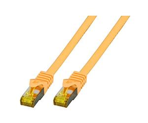 EFB-Elektronik Ligawo - Cable de pares trenzados RJ45 (S/FTP, cat. 6A, LSZH, cat. 7, 1 m), color amarillo