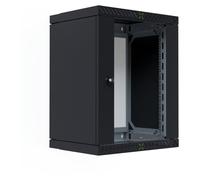EFB Elektronik Rack de Pared 15U WGX-1506TS.G1, Bastidor 19", 600mm, Capacidad 60kg, Puerta de Cristal, Negro