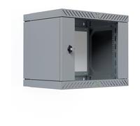 EFB Elektronik Rack de Pared 19" X-Rack WGX-0906GR.G1, 9U, 60 kg, Puerta de Vidrio, Gris