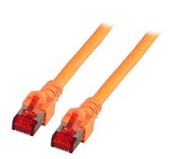EFB RJ45 Patch Cable S/FTP Cat.6 LSZH 0.15 m Orange Pure Copper Length Print on