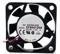 EFB0412HA 4010 Ultra Thin Fan, DC12V 0.12A 3-Wire RPM Feedback High Speed Mini Fan