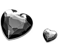 Efco - Decorativo de Piedra Facet Corazones Set, acrílico, Gris, 8/12/18 mm, 30/10/10