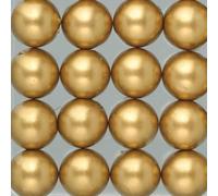 efco - Perlas de Cera, plástico, Oro Mate, 6 mm de diámetro, 60 Piezas