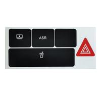 EFDDTBHE Compatible con A6 C5 1998-2004. 1 Botón De Intermitente Doble De Emergencia para Coche, Pegatina De Reparación para Portavasos, Interruptor De Flash Y Cubiertas. Sticker de Carro(Type C)