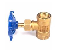 EFDSVUHE 1PC 3/8" BSP Female Thread Equal Straight Brass Needle Valve Blue Handle