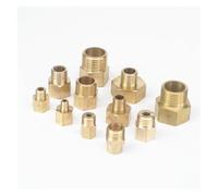 EFDSVUHE 2pcs M16x1.5 Female - M8x1.25 Male Brass Reducer Reducing Hex Pipe Fitting Pressure Gauge