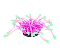 Efecto Brillante Decoración de Plantas de Coral Artificial Corales de Silicona Suave Simulación Planta de Acuario Pecera Decoración de Paisaje Adornos(Púrpura)