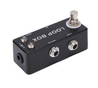 Efecto de Bucle de Guitarra Mini Pedal de Metal Negro Selección de Canal True Bypass para bajo Eléctrico