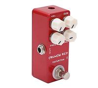 Efecto de Distorsión, Luces LED Pedal de Metal bajo Pequeño Rojo para Instrumento Musical para Ajustar