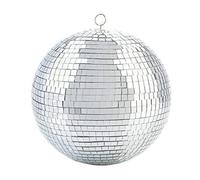 Efecto de iluminación de escenario colorido, 8 pulgadas, 20Cm, espejo de discoteca, bola de purpurina, decoración de fiesta plateada ligera