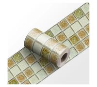 efecto de mosaico de mármol azulejos adhesivos, Adhesivos for azulejos de mosaico Peel & Stick, adhesivos pared for cocina, baño, zócalo y línea cintura(Type 3,20cmX240cmX1roll)