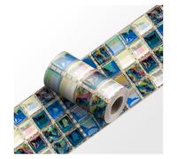 efecto de mosaico de mármol azulejos adhesivos, Adhesivos for azulejos de mosaico Peel & Stick, adhesivos pared for cocina, baño, zócalo y línea cintura(Type 6,20cmX240cmX1roll)