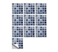 efecto de mosaico de mármol azulejos adhesivos, Pegatinas de azulejos mosaico mármol, multicolor, varios tamaños(Color 16,20cmX20cmX10pcs)