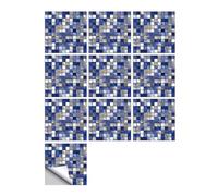 efecto de mosaico de mármol azulejos adhesivos, Pegatinas de azulejos mosaico mármol, multicolor, varios tamaños(Color 7,10cmX10cmX10pcs)