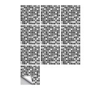 efecto de mosaico de mármol azulejos adhesivos, Pegatinas de azulejos mosaico mármol, multicolor, varios tamaños(Color 1,15cmX15cmX10pcs)