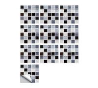 efecto de mosaico de mármol azulejos adhesivos, Pegatinas de azulejos mosaico mármol, multicolor, varios tamaños(Color 14,30cmX30cmX10pcs)