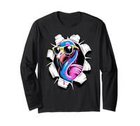 Efecto de Papel Roto Flamenco Gafas de Sol Flamencos Manga Larga