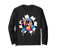 Efecto de Papel Roto Guacamayo Loro Gafas de Sol Loros Manga Larga