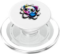 Efecto de Papel Roto Panda Oso Gafas de Sol Pandas PopSockets PopGrip para MagSafe