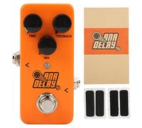 Efecto de Retraso Digital para Guitarra, Pedal Procesador de Sonido Metal Naranja con Control Manual - Retardo de 800ms, Carcasa Duradera, Ideal para Músicos y Grabaciones