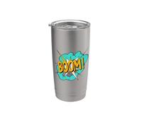 Efecto de sonido del cómic: ¡Boom! Burbuja de acción Vaso térmico de acero inoxidable de doble pared
