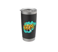 Efecto de sonido del cómic: ¡Boom! Burbuja de acción Vaso térmico de acero inoxidable de doble pared