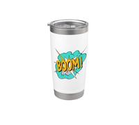 Efecto de sonido del cómic: ¡Boom! Burbuja de acción Vaso térmico de acero inoxidable de doble pared