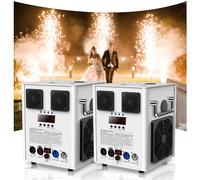 Efecto Escénico Máquina de Chispas,2PCS 530W DMX Chispas Frías Máquina con Control Remoto, Alcance 3-5 Metros Máquina de Efectos Especiales de Chispas Frías, para DJ,Boda,Halloween,Navidad, Fiesta