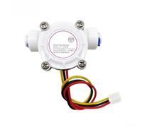 Efecto Hall para sensor de flujo de agua para tubo de PE de 1/4 con señal de salida de pulso compatible con placas de control de dispensador de agua (S402B)