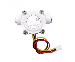 Efecto Hall para sensor de flujo de agua para tubo de PE de 1/4 con señal de salida de pulso compatible con placas de control de dispensador de agua (S402B)
