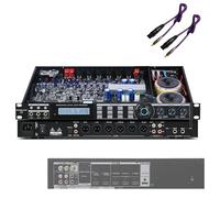 Efector digital preetapa con supresor de retroalimentación antiaullidos, control remoto y entrada de micrófono de 5 canales para músicos y entusiastas del audio