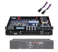 Efector digital profesional preetapa con control remoto y supresor de retroalimentación, modo de reverberación, entrada de micrófono de 5 canales para músicos y entusiastas del audio