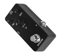 Efectos de guitarra eléctrica portátil 9V DC Compact High Gain Booster Pedal negro
