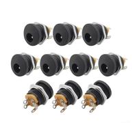 Efectos de guitarra para toma de corriente de pedal, 10 conectores hembra DC 022 que soportan entrada de 9 V 12 V CC con clasificación de corriente de 0,5 A y carcasa