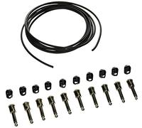 Efectos de la George L Kit (Cable Negro, clavijas en ángulo derecho de níquel)