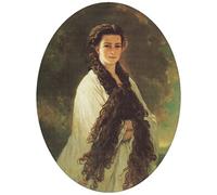 EfeMir Cuadros Modernos Impresión de Carteles Famoso Isabel, emperatriz de Austria, de Xaver Winterhalter para decoración de paredes 60x90cm