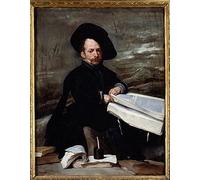 EfeMir Impresión de Imagen Lienzo Arte Imagen Famoso Retrato del bufón de Diego Rodríguez De Y Velazquez para la decoración del hogar de la oficina 60x90cm
