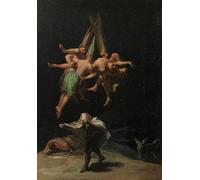 EfeMir Pinturas Famosas Foto Lienzo Cuadro Pared Vintage El Vuelo de las Brujas Francisco de Goya para la Decoración del Hogar del Dormitorio 60x90cm