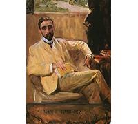 EfeMir Pinturas Famosas Póster Retro Modernos Mural Fotos Retrato de Juan Ramón Jiménez de Joaquín Sorolla para la Decoración de la Sala de Estar 60x90cm