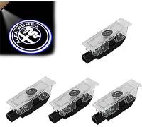 EFEMIR Proyector de iluminación con Logotipo LED para Puerta de Coche, Luces de Bienvenida para Alfa Romeo Stelvio Giulia Giulietta Mito, Logotipo de Bienvenida para Puerta de Coche proyector,4ps