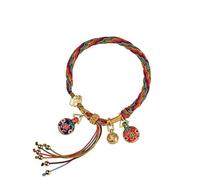 EFEMIR Pulsera De Atún De La Reencarnación, Elimina La Mala Suerte con Una Cuerda Colorida, Pulsera De Bestia Tragadora De Oro, Joyería Tibetana Tejida A Mano para Mujeres Y Hombres