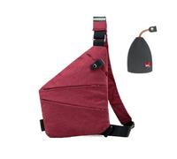 EFEMIR Wander Plus Bolso De Viaje Antirrobo, Bolso Cruzado Seguro Y Elegante para Mujeres Y Hombres, Bolso Bandolera Impermeable, Bolso Bandolera Delgado (Red)