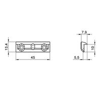 EFF-EFF 128.1000011 40 Effeff 118 FaFix - Tornillo de puerta (acero galvanizado, 128.100), color plateado
